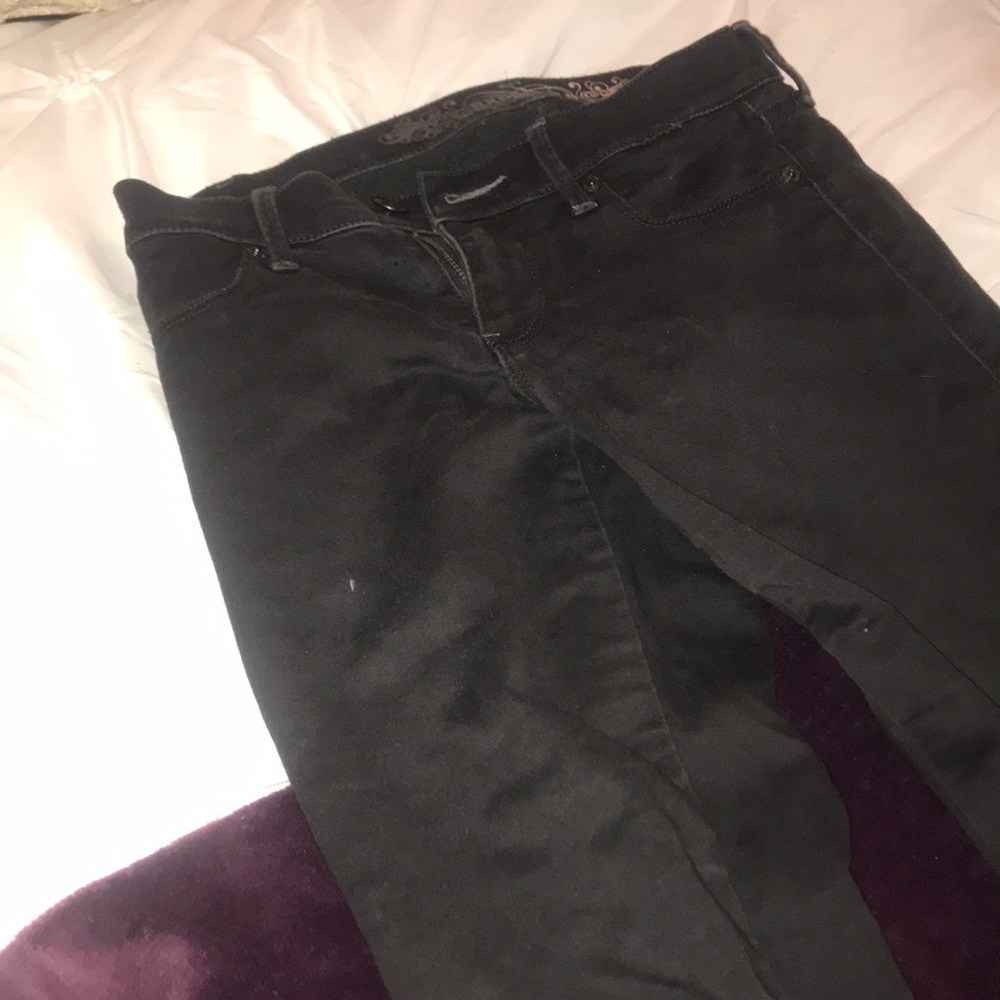 Black express boot leg jeggings